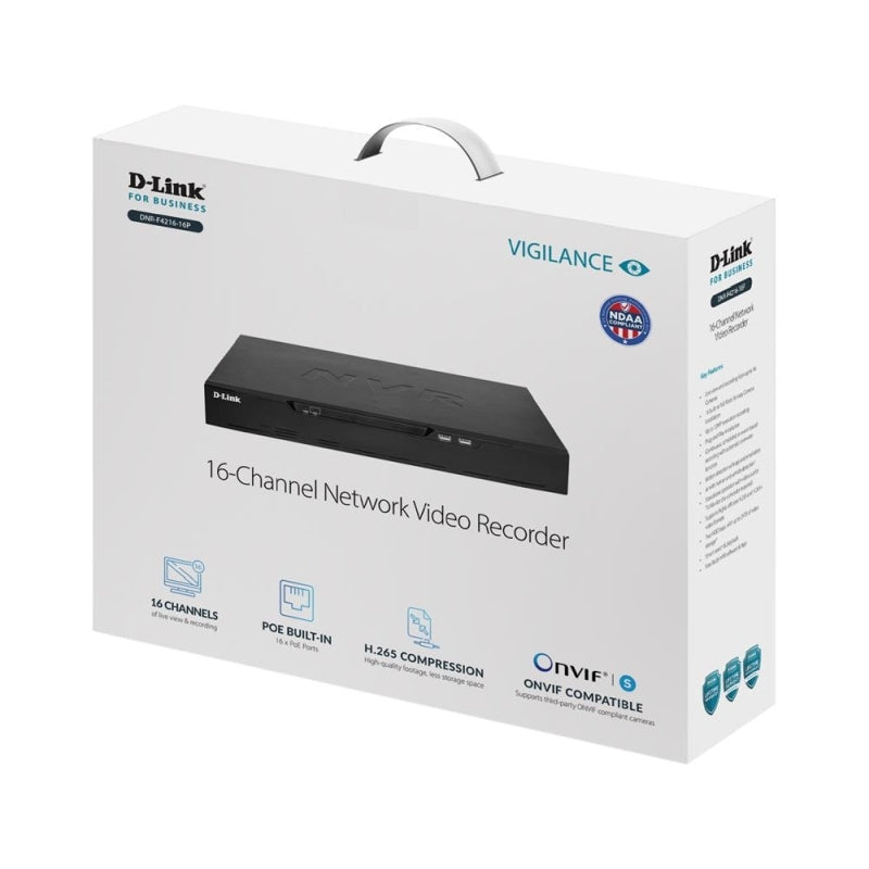 D-Link DNR16P-8MP-4TB Vigilance Surveillance Kit 16CH NVR & 8 x 8MP Turret Cameras - 4TB HDD