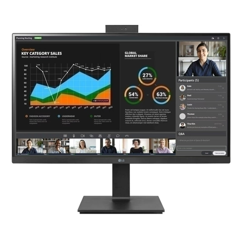 LG 27'' 27BQ75QC-B QHD IPS LED Monitor