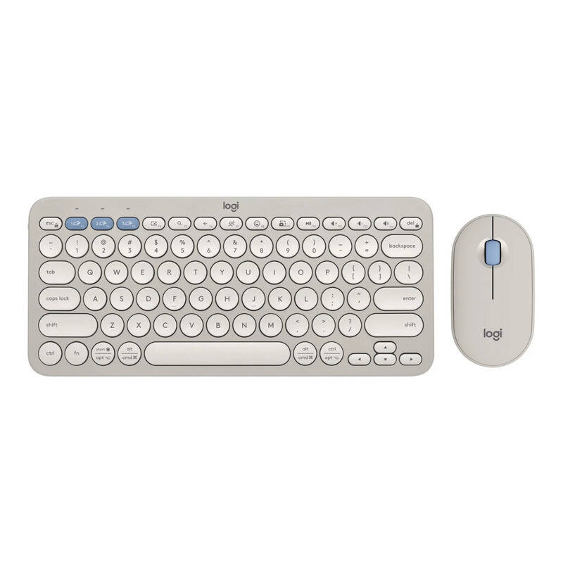 Logitech K380S Pebble 2 Combo Wireless Keyboard & Mouse (Tonal Sand)